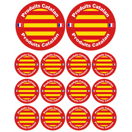 Produits Catalan - 2fois 10cm et 12fois 5cm - Autocollant(sticker)