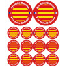 Produits Catalan - 2fois 10cm et 12fois 5cm - Sticker/autocollant