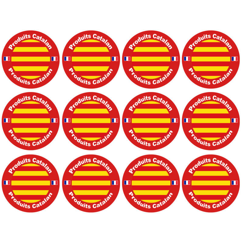 Produits Catalan - 12fois 5cm - Sticker/autocollant