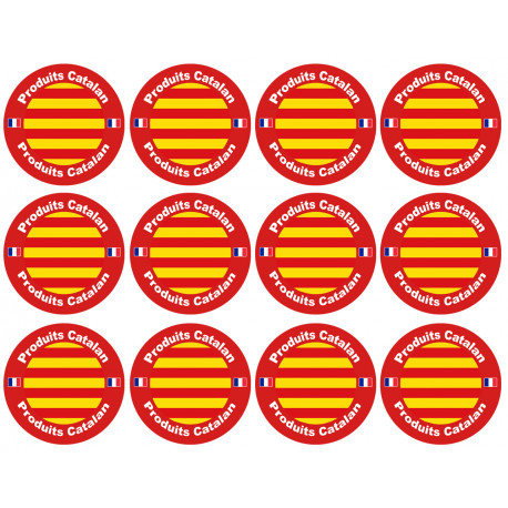 Produits Catalan - 12fois 5cm - Autocollant(sticker)