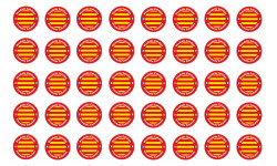 Produits Catalan - 40 stickers de 2cm - Autocollant(sticker)