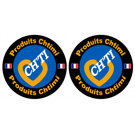 Produits Chtimi - 2 stickers de 10cm - Autocollant(sticker)