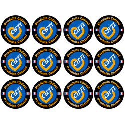 Produits Chtimi - 12 stickers de 5cm - Sticker/autocollant
