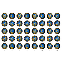 Produits Chtimi - 40 stickers de 2cm - Sticker/autocollant