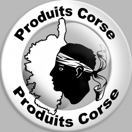 Produits Corse carte - 15cm - Autocollant(sticker)