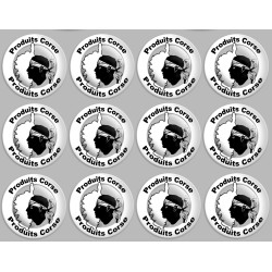 Produits Corse carte - 12fois 5cm - Sticker/autocollant