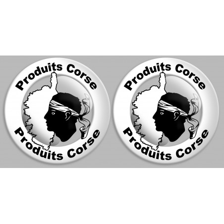 Stickers série Produits Corse carte - 2 stickers de 10cm - Autocollant(sticker)
