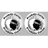 Produits Corse carte - 2fois 10cm - Sticker/autocollant