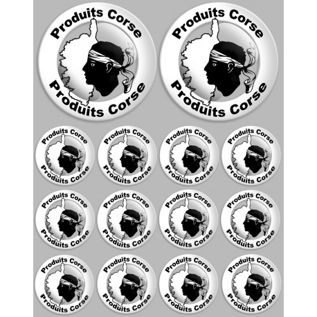 Produits Corse carte - 2fois 10cm / 12fois 5cm - Autocollant(sticker)