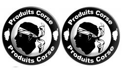 Produits Corse - 2 stickers de 10cm - Autocollant(sticker)