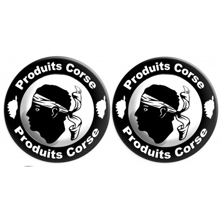 Produits Corse - 2 stickers de 10cm - Autocollant(sticker)