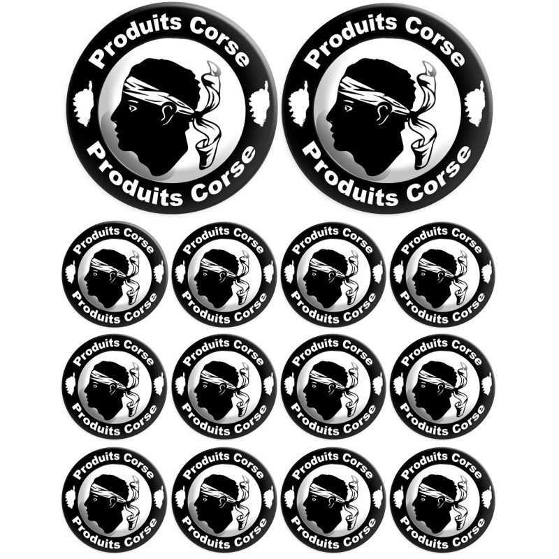 Produits Corse - 2fois 10cm / 12fois 5cm - Sticker/autocollant