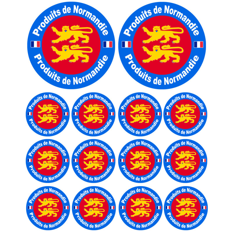 Produits de Normandie - 2fois 10cm / 12fois 5cm - Sticker/autocollant