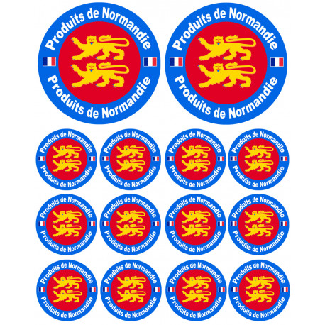 Produits de Normandie - 2fois 10cm / 12fois 5cm - Autocollant(sticker)