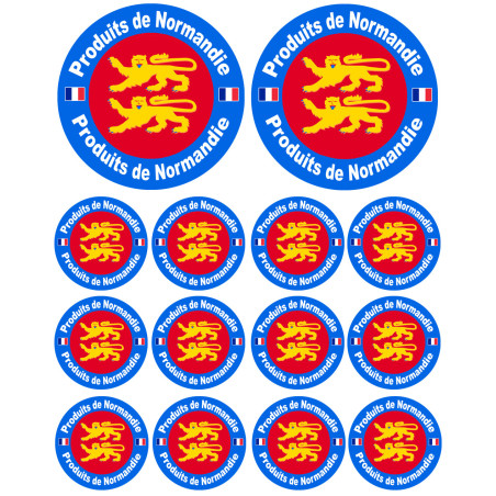 Produits de Normandie - 2fois 10cm / 12fois 5cm - Sticker/autocollant