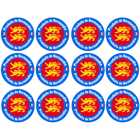 Produits de Normandie - 12stickers 5cm - Sticker/autocollant