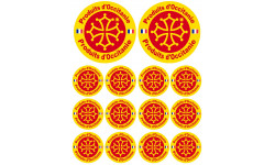 Produits d'Occitanie -  2 stickers 10cm /  12 stickers de 5cm - Autocollant(sticker)