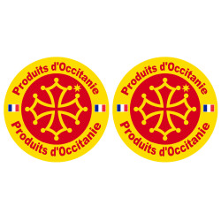 Produits d'Occitanie -  2 stickers 10cm - Sticker/autocollant