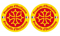 Produits d'Occitanie -  2 stickers 10cm - Autocollant(sticker)