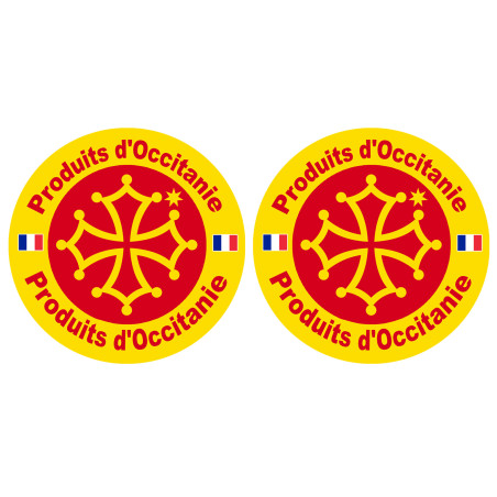 Produits d'Occitanie -  2 stickers 10cm - Sticker/autocollant