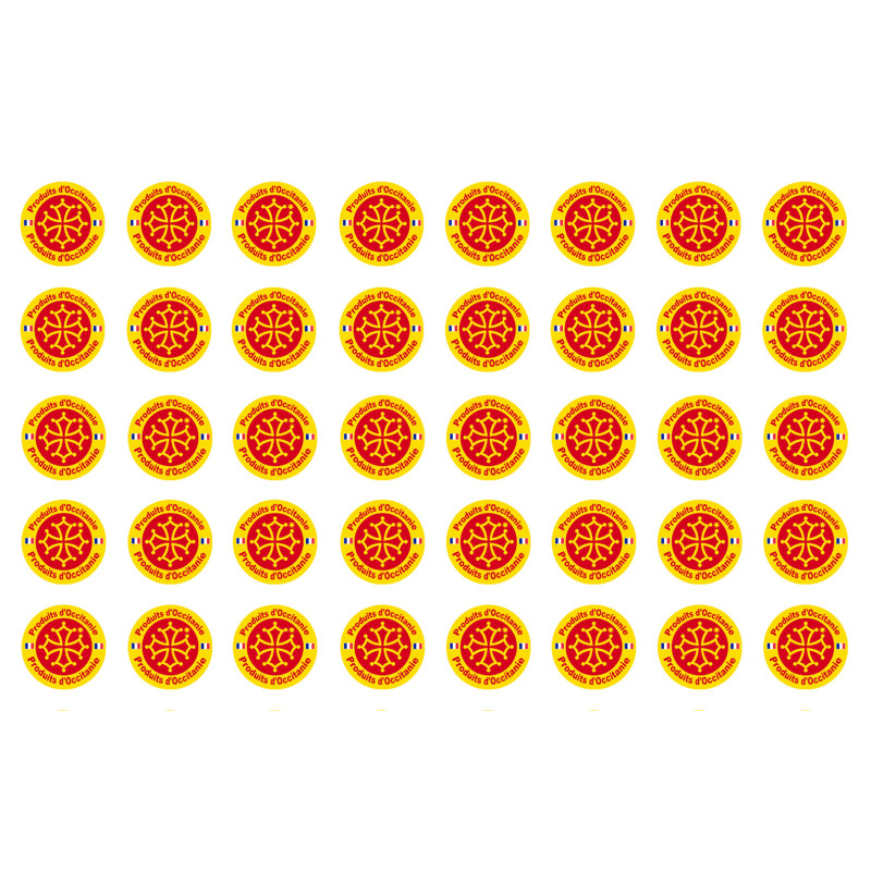 Produits d'Occitanie -  40 stickers de 2cm - Sticker/autocollant