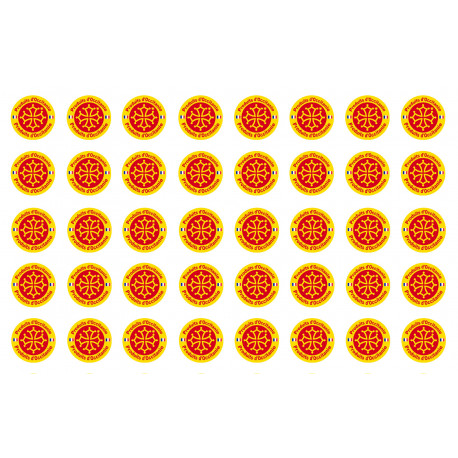 Produits d'Occitanie -  40 stickers de 2cm - Autocollant(sticker)