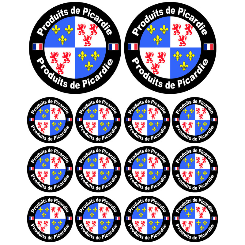 Produits Picardie - 2stickers 10 cm / 12stickers 5cm - Sticker/autocol