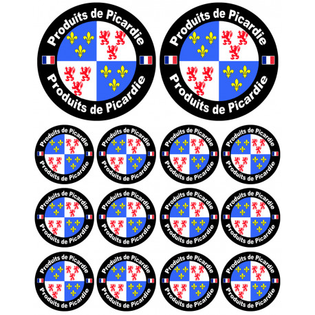 Produits Picardie - 2stickers 10 cm / 12stickers 5cm - Autocollant(sticker)