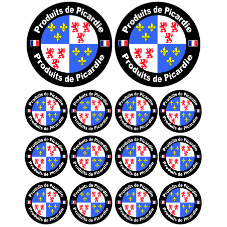 Produits Picardie - 2stickers 10 cm / 12stickers 5cm - Autocollant(sticker)