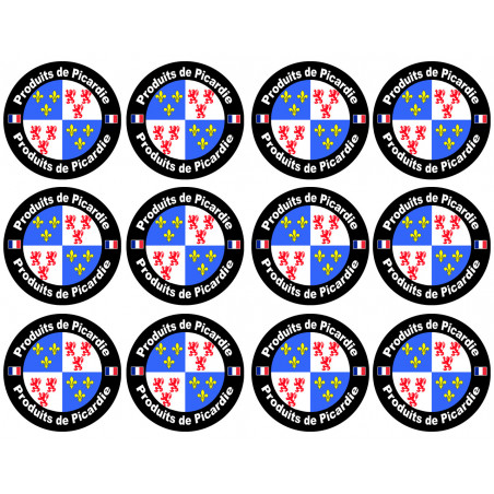 Produits Picardie - 12stickers 5cm - Autocollant(sticker)