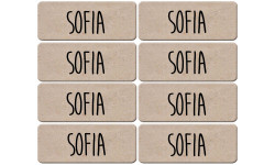 Prénom Sofia - 8 stickers de 5x2cm - Autocollant(sticker)