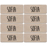 Prénom Sofia - 8 stickers de 5x2cm - Sticker/autocollant