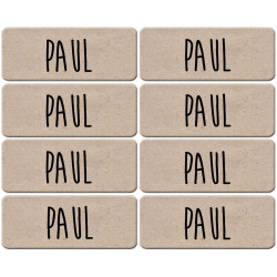 Prénom Paul - 8 stickers de 5x2cm - Sticker/autocollant