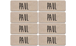 Prénom Paul - 8 stickers de 5x2cm - Autocollant(sticker)