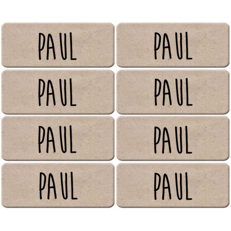 Prénom Paul - 8 stickers de 5x2cm - Autocollant(sticker)