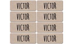 Prénom Victor - 8 stickers de 5x2cm - Autocollant(sticker)