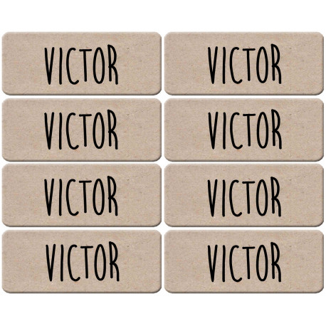 Prénom Victor - 8 stickers de 5x2cm - Autocollant(sticker)