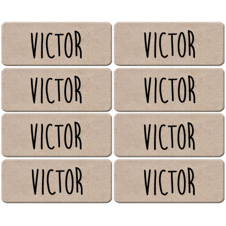 Prénom Victor - 8 stickers de 5x2cm - Autocollant(sticker)