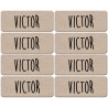 Prénom Victor - 8 stickers de 5x2cm - Sticker/autocollant