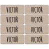 Prénom Victor - 8 stickers de 5x2cm - Autocollant(sticker)