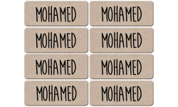 Prénom Mohamed - 8 stickers de 5x2cm - Autocollant(sticker)