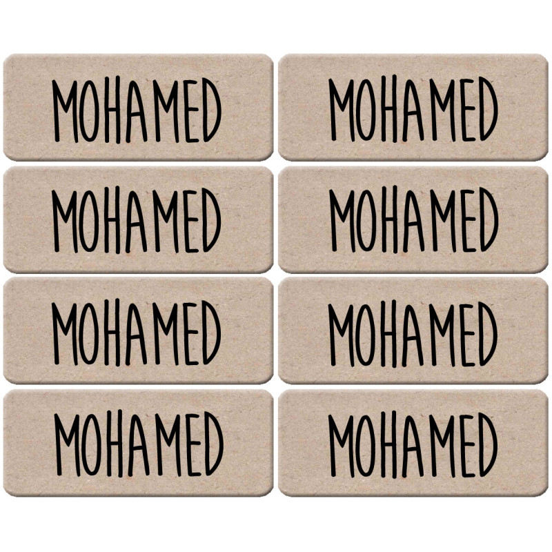 Prénom Mohamed - 8 stickers de 5x2cm - Sticker/autocollant