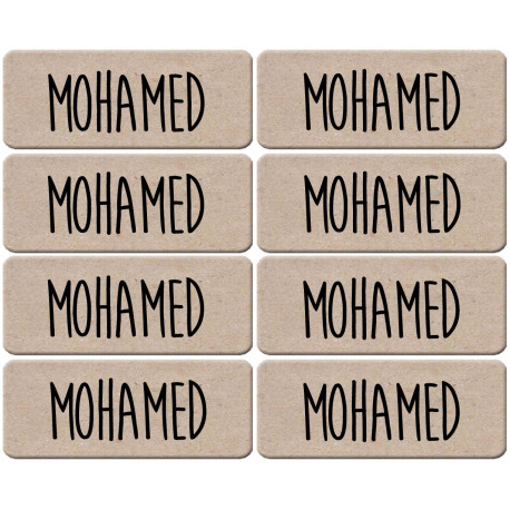 Prénom Mohamed - 8 stickers de 5x2cm - Autocollant(sticker)