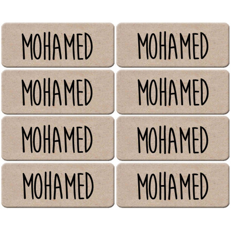 Prénom Mohamed - 8 stickers de 5x2cm - Autocollant(sticker) Prénom Mohamed - 8 stickers de 5x2cm - Autocollant(sticker)