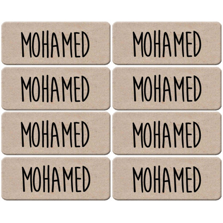 Prénom Mohamed - 8 stickers de 5x2cm - Sticker/autocollant