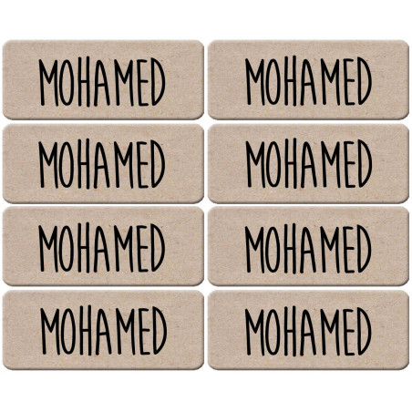 Prénom Mohamed - 8 stickers de 5x2cm - Autocollant(sticker)