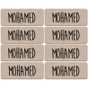 Prénom Mohamed - 8 stickers de 5x2cm - Sticker/autocollant