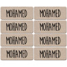 Prénom Mohamed - 8 stickers de 5x2cm - Autocollant(sticker)