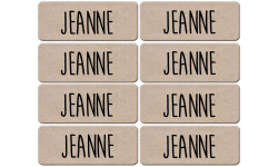 Prénom Jeanne - 8 stickers de 5x2cm - Autocollant(sticker)