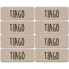 Prénom Tiago - 8 stickers de 5x2cm - Autocollant(sticker)